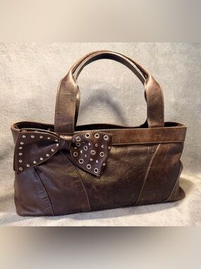 Roberta Gandolfi Italian Leater Bow Tie Satchel